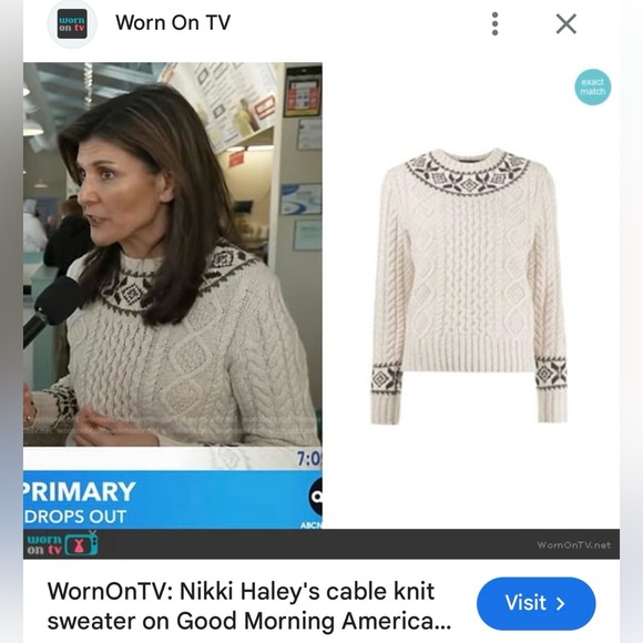 Polo Ralph Lauren Nordic Fair Isle Cream and Brown Knit Sweater - Picture 10 of 10